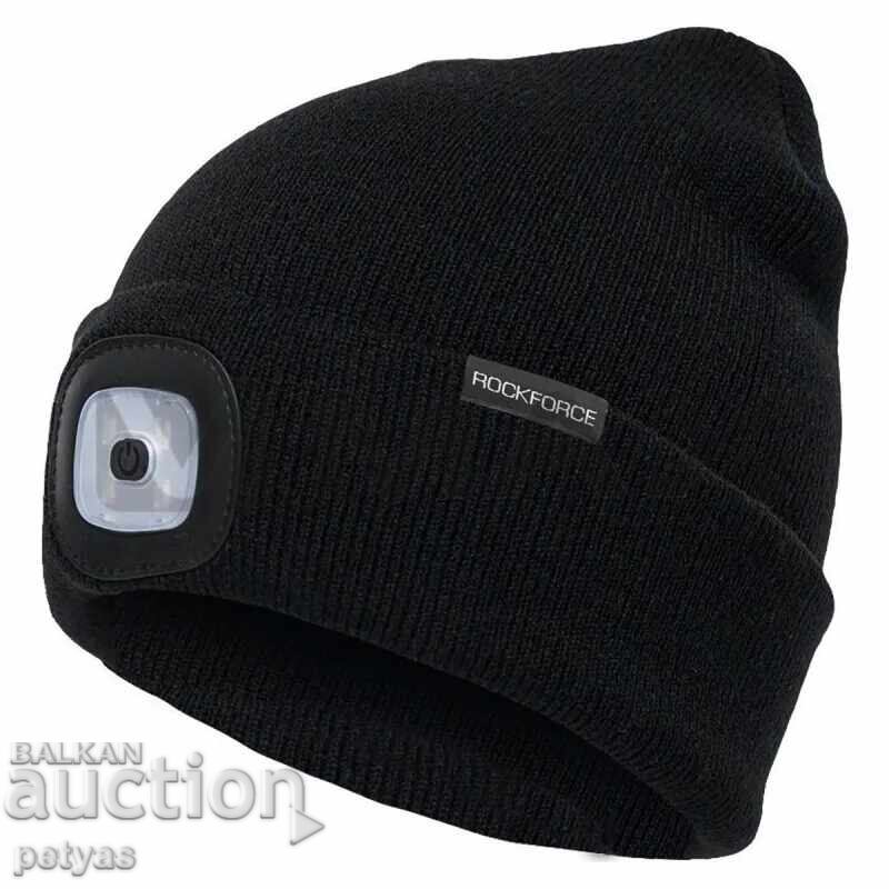 Winter hat with built-in LED lighting with USB charging, Winter hat with built-in LED lighting with USB charging,