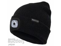 Winter hat with built-in LED lighting with USB charging,