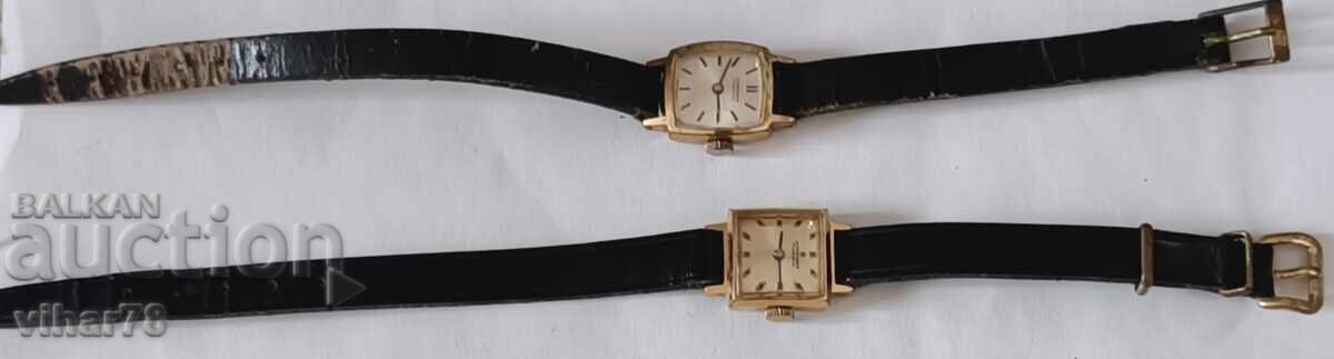 Δημοπρασία Πολλά δύο γυναικεία ρολόγια Junghans επιχρυσωμένα -δεν λειτουργούν