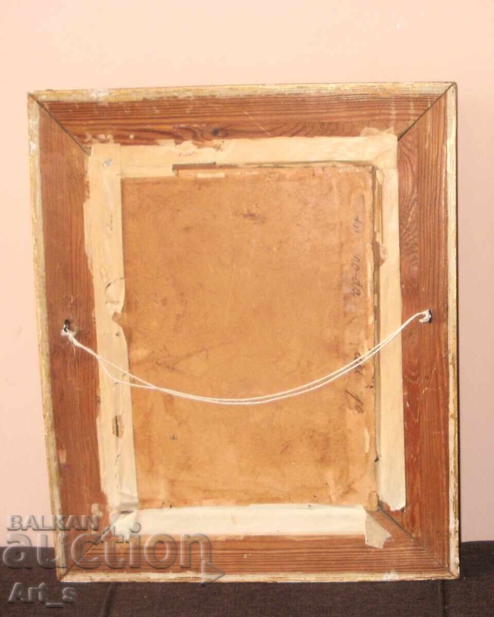 Παλιό ιμπρεσιονιστικό τοπίο λαδιού σε πλαίσιο από το 1905 - 5