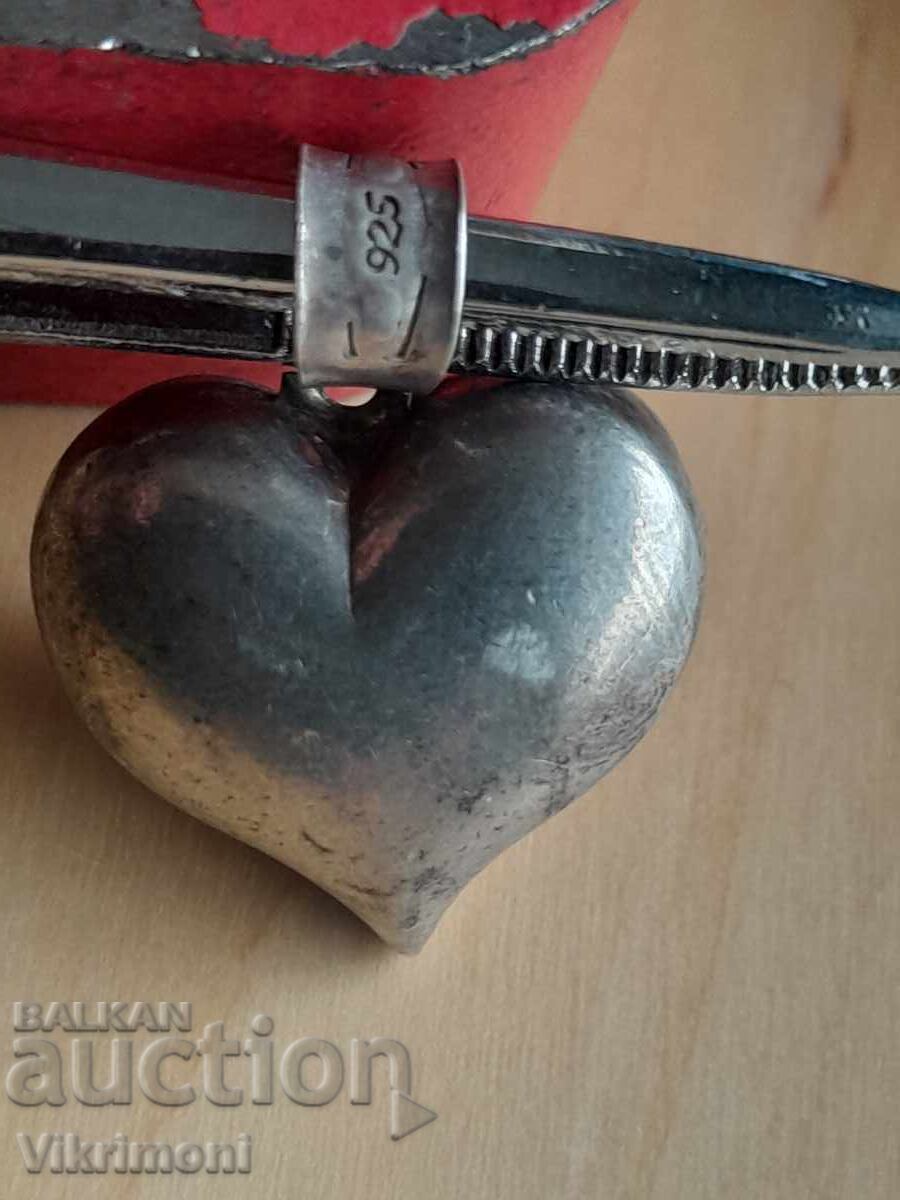 Auction Silver,925,heart,medallion,pendant,pendant Auction Silver,925,heart,medallion,pendant,pendant
