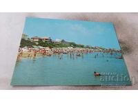 Пощенска картичка Поморие Плажът 1982