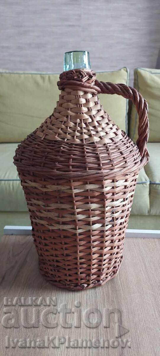 Damajana tricotat retro inaltime 45cm excelent