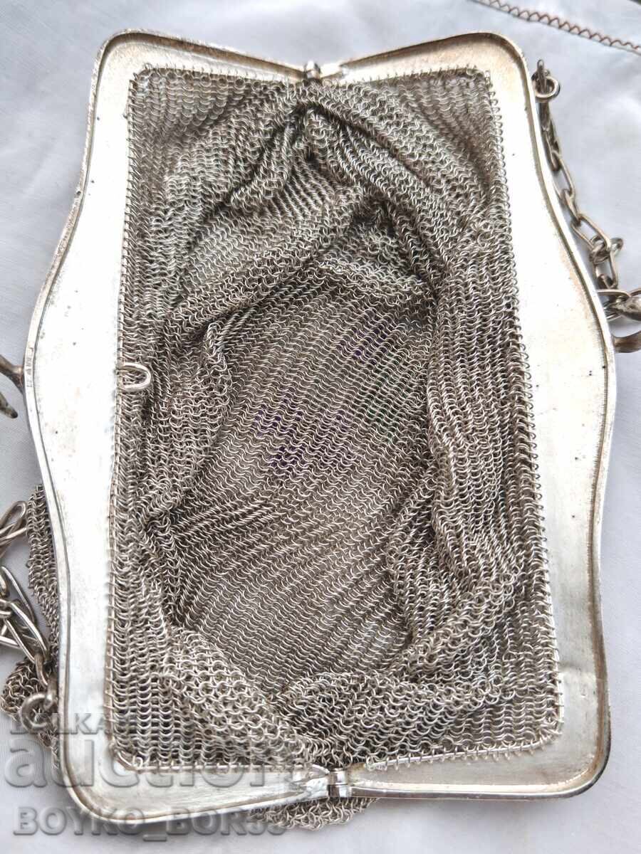 Доставка на Старинна Италианска Сребърна Дамска Чантичка с Лебеди Доставка на Старинна Италианска Сребърна Дамска Чантичка с Лебеди