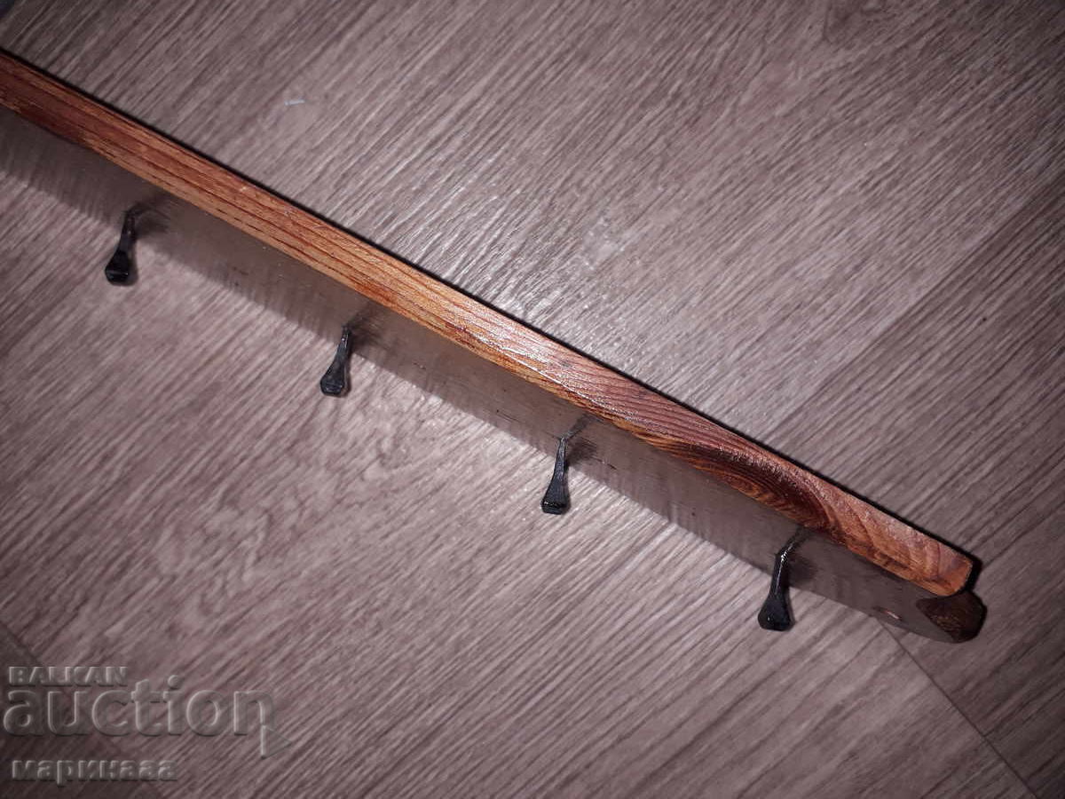 Delivery of OLD COAT HANGER. WOOD. NAILS, FORGED. IRON Delivery of OLD COAT HANGER. WOOD. NAILS, FORGED. IRON