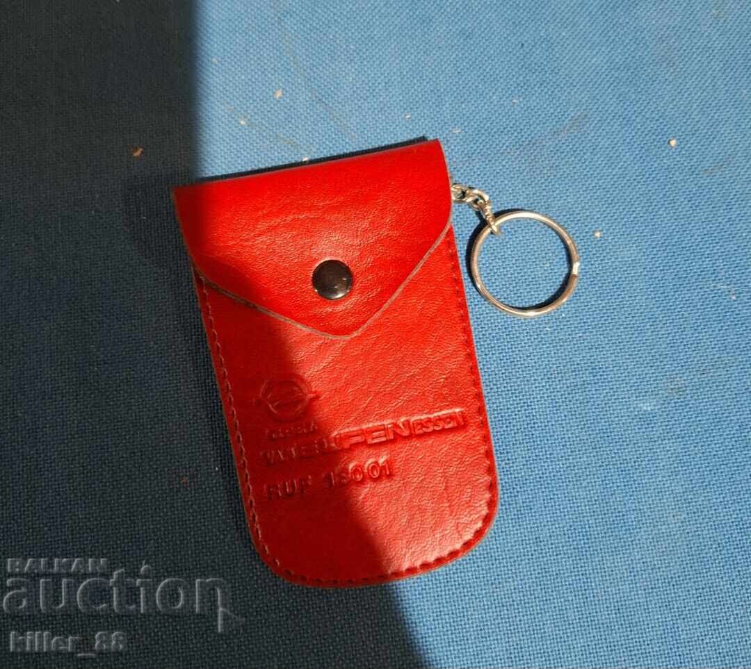 Old leather key wallet Opel Old leather key wallet Opel