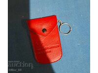 Old leather key wallet Opel