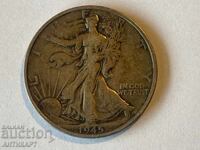 USA half dollar half dollar silver coin 1945