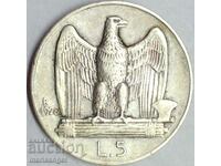 5 lira 1928 Italy silver