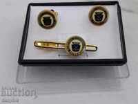 Cufflinks and tie clip