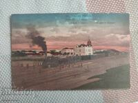 Rare postcard The train station in Burgas, greetings from Burgas 1912