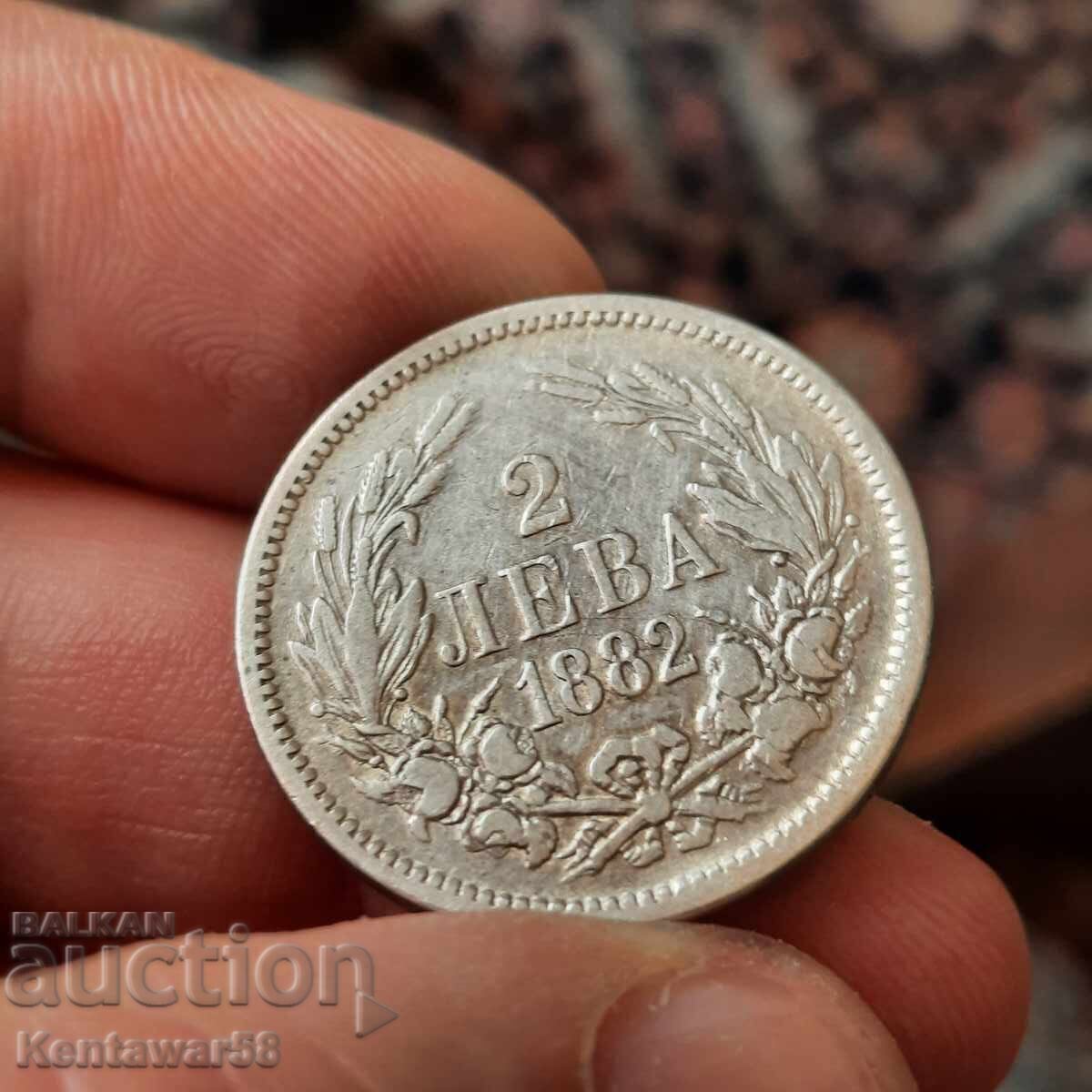 2 leva 1882 silver. 2 leva 1882 silver.