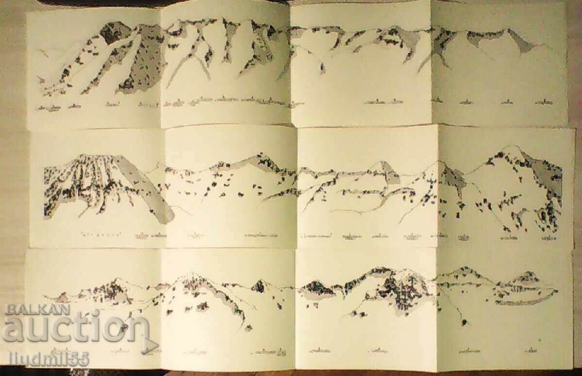 THREE MAPS WITH PEAKS IN PIRIN MOUNTAIN THREE MAPS WITH PEAKS IN PIRIN MOUNTAIN