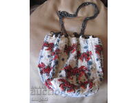 Handbag, ZARA, glass beads, sequins, handmade