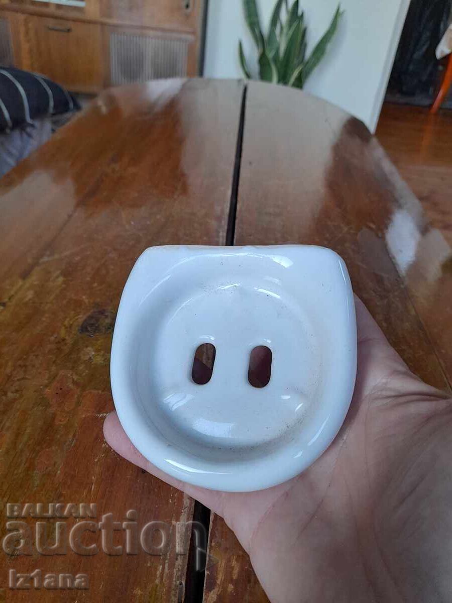 Old earthenware soap dish with price 22.00 BGN | € 11.25 Old earthenware soap dish with price 22.00 BGN | € 11.25