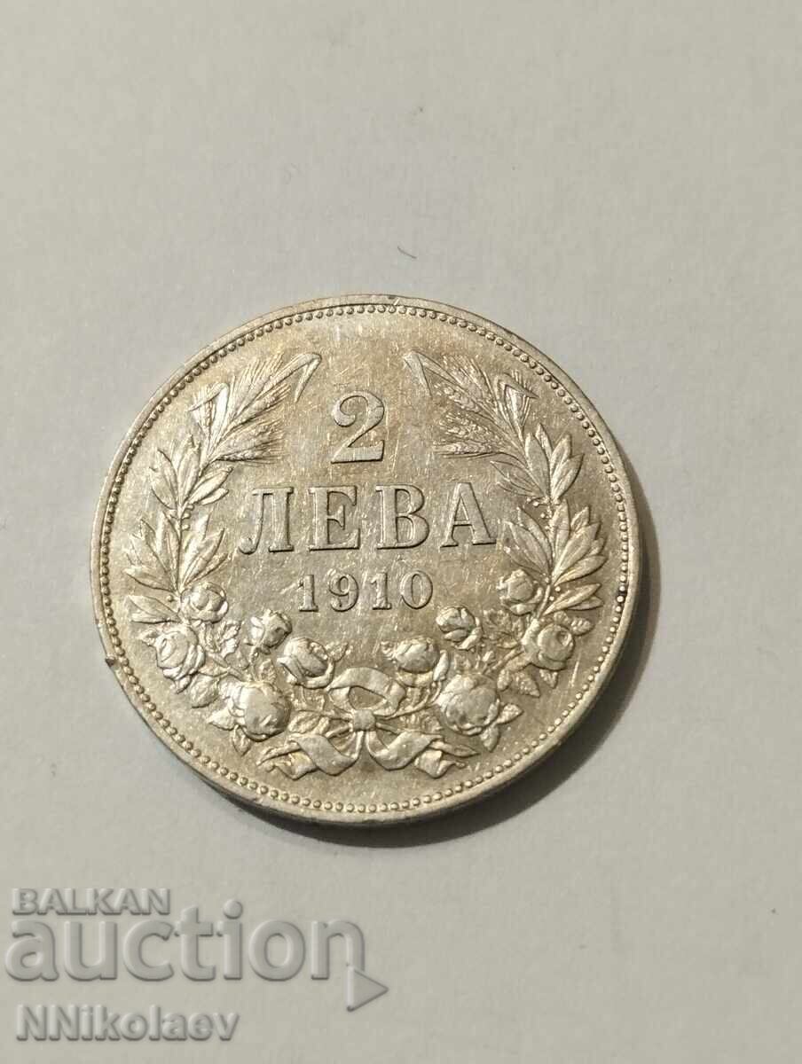 2 лева 1910 г. България 2 лева 1910 г. България