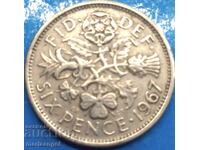 1953-1967 - 6 pence 1967 Great Britain Young Victoria