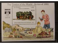 Guyana 1992 Locomotives Block MNH