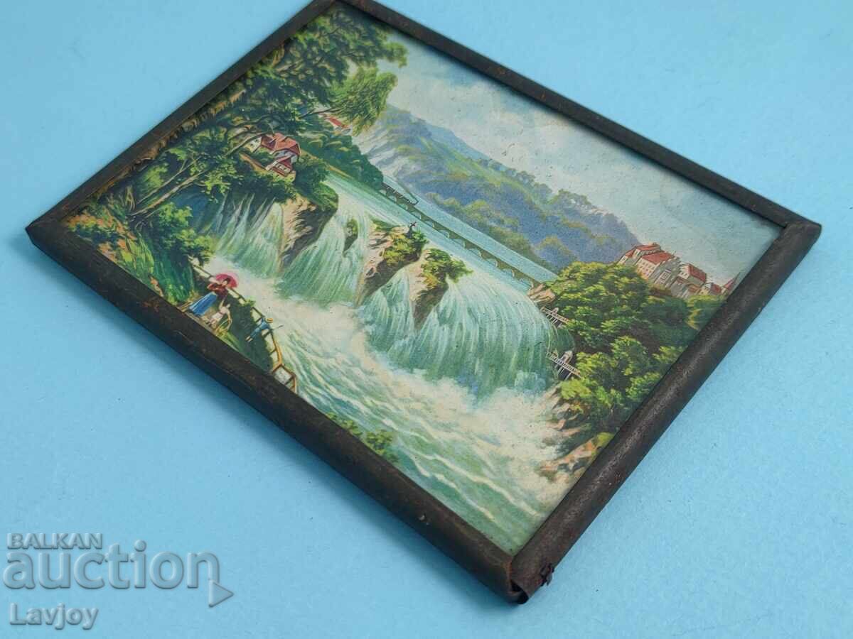 Auction  Lithograph Waterfall scene