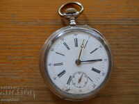 Antique French Silver Pocket Watch - Working