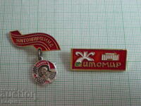 badges - cities Ukraine - Zhytomyr 2 pcs