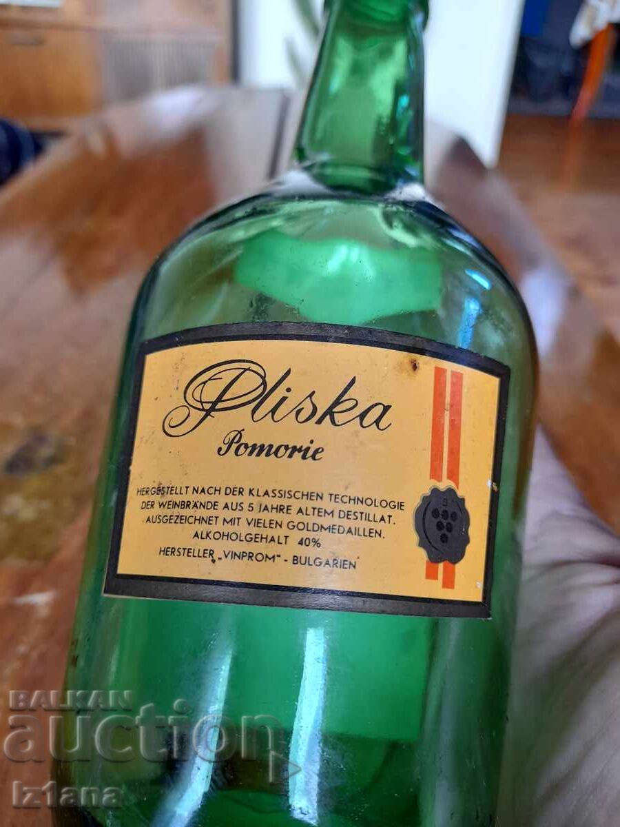 Old bottle of Pliska cognac, Pomorie - 5 Old bottle of Pliska cognac, Pomorie - 5