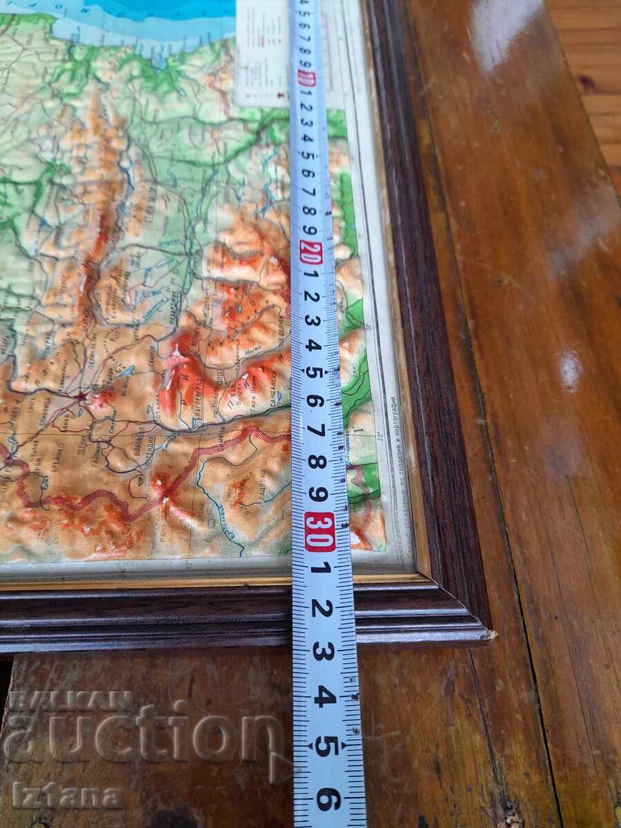 Old relief map of Bulgaria - 7 Old relief map of Bulgaria - 7