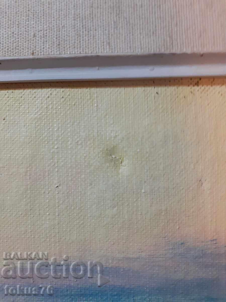 Auction  Author's oil painting on canvas with frame - signature