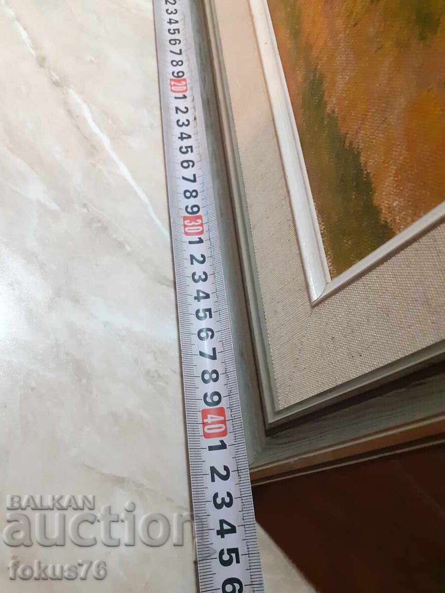 Author's oil painting on canvas with frame - signature - 7