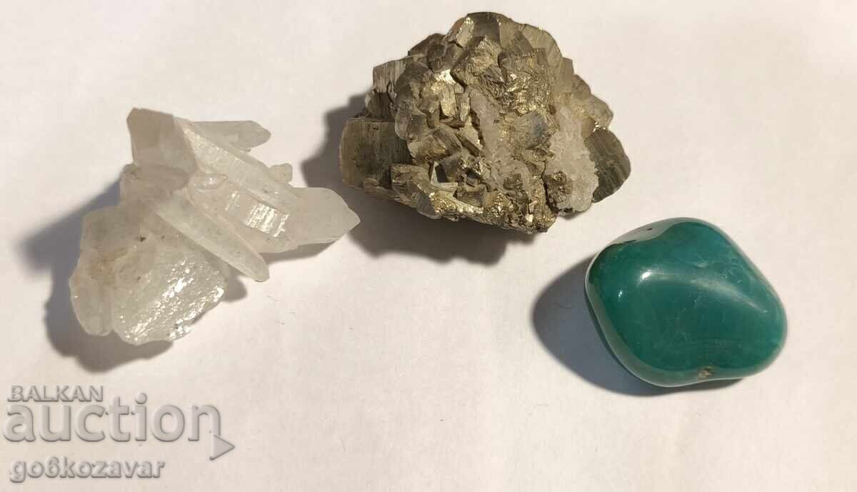 Pyrite, Quartz, Green Agate! with price 17.90 BGN | € 9.15 Pyrite, Quartz, Green Agate! with price 17.90 BGN | € 9.15