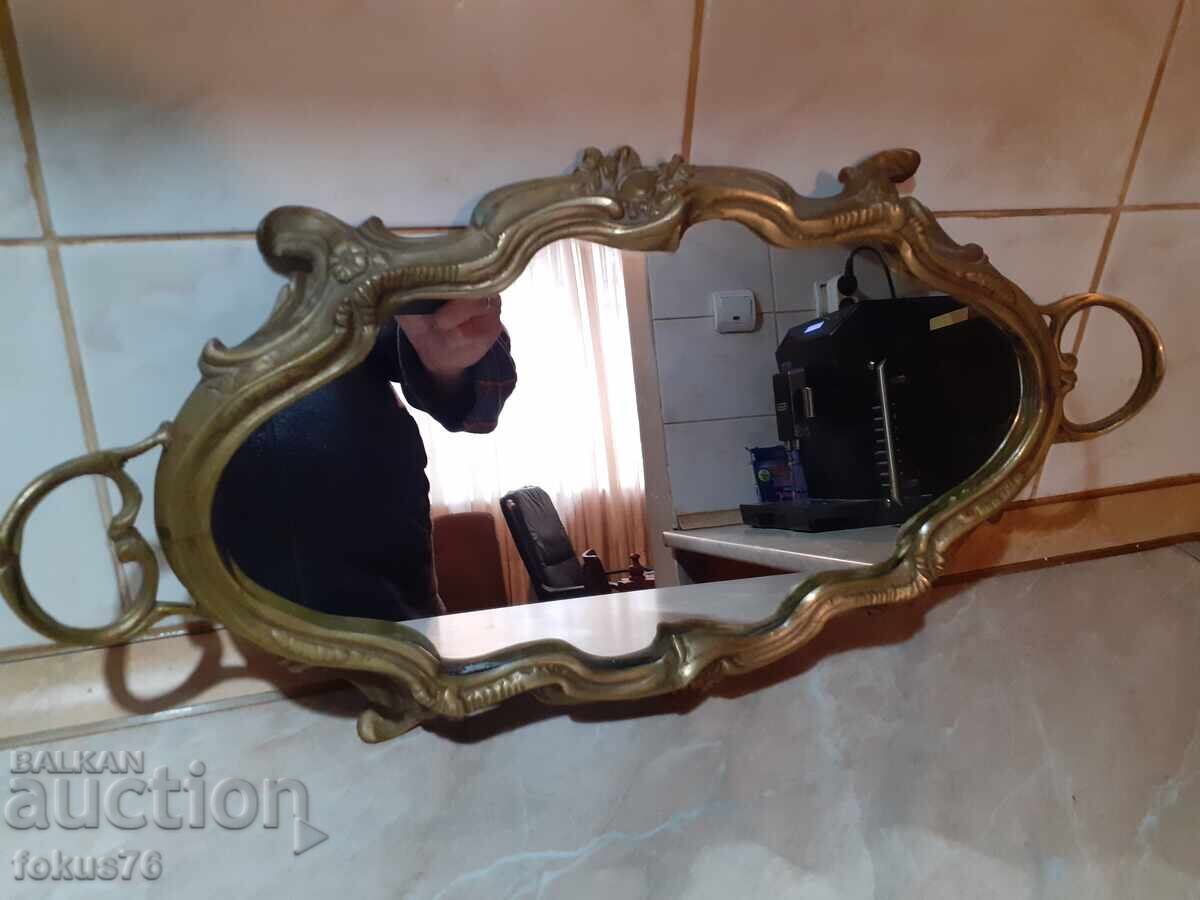 Аукцион Стар голям масивен бароков поднос - бронз, огледало Аукцион Стар голям масивен бароков поднос - бронз, огледало