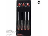 TORX screwdrivers 5-sided with hole T6-T7-T8-T9 FORCE