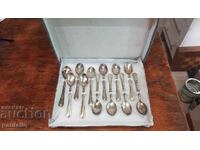 SET OF SILVER-PLATED TEA SPOONS 12 PCS