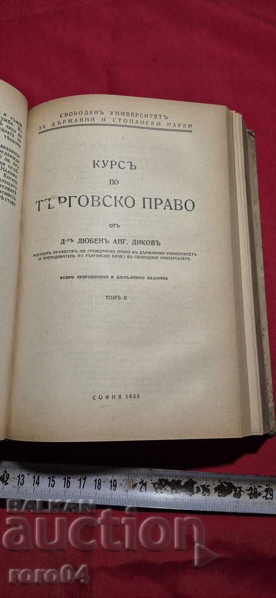 Delivery of COMMERCIAL LAW COURSE - LYUBEN DIKOV