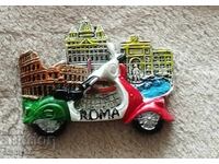 Fridge magnet Rome-Italy, motorcycle