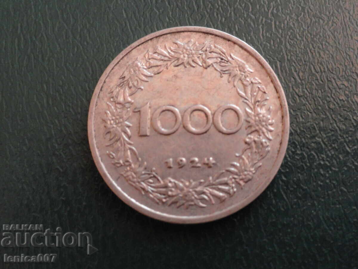 Delivery of Austria 1924 - 1000 crowns Delivery of Austria 1924 - 1000 crowns