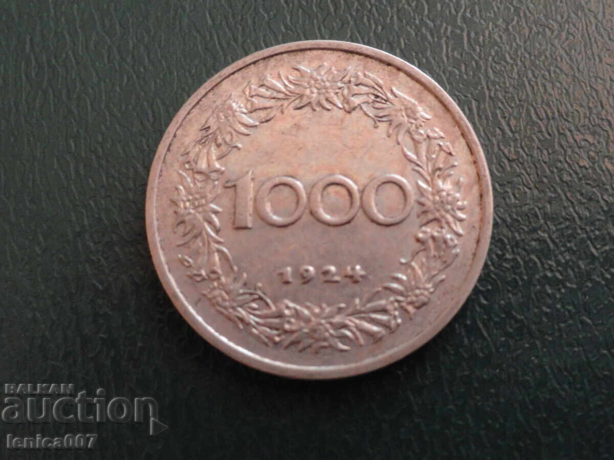 Austria 1924 - 1000 crowns - 6 Austria 1924 - 1000 crowns - 6