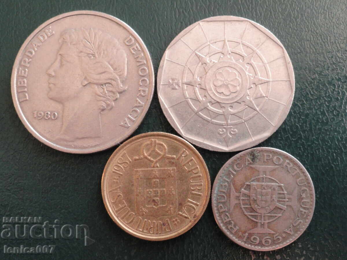 Auction  Portugal - Coins (4 pieces)
