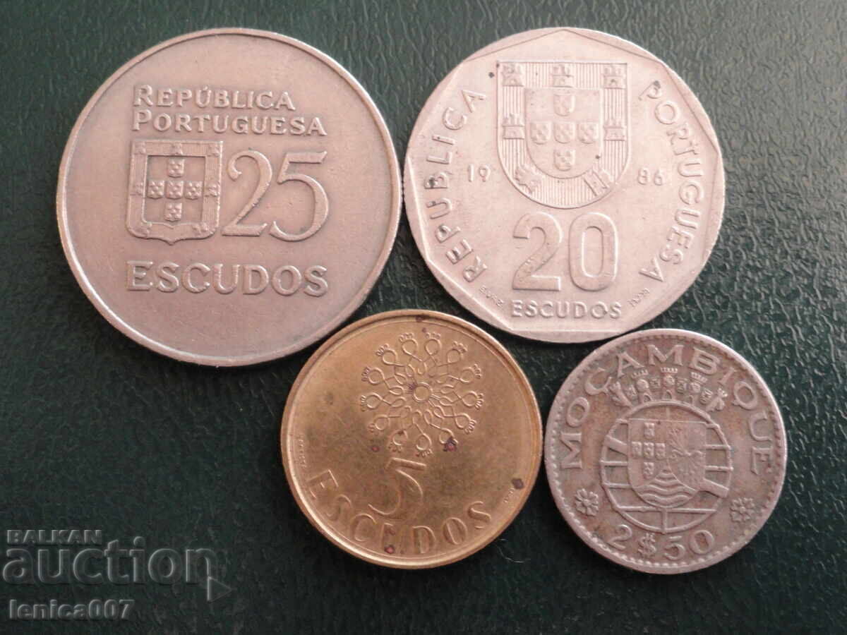 Livrarea Portugalia - Monede (4 bucăți) Livrarea Portugalia - Monede (4 bucăți)