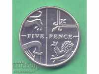 (¯`'•.¸ 5 pence 2014 GREAT BRITAIN aUNC ¸.•'´¯)