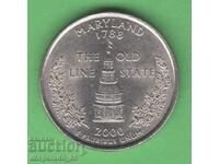 (¯`'•.¸ 25 cents 2000 P USA (Maryland) aUNC ¸.•'´¯)