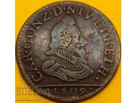 France 1 Liard 1609 Charles di Gonzaga