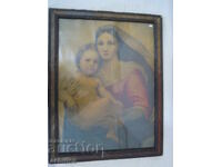 CHROME LITHO MADONNA ΜΕ ΠΑΙΔΙ 65 Χ 45