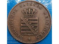 Saxe-Meiningen 2 pfennig 1865 Germania - destul de rar