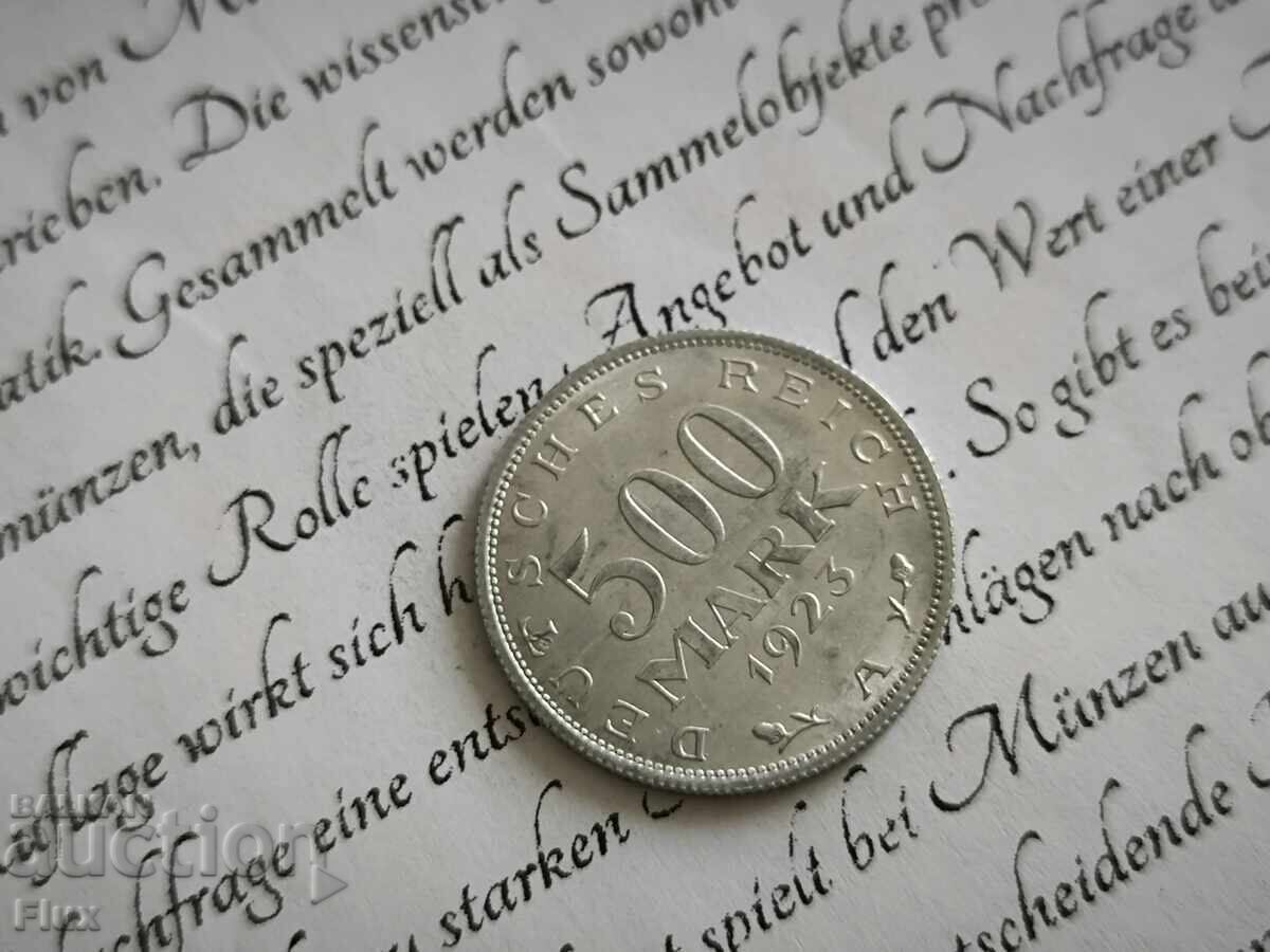 Reich coin - Germany - 500 marks | 1923; Series A Reich coin - Germany - 500 marks | 1923; Series A