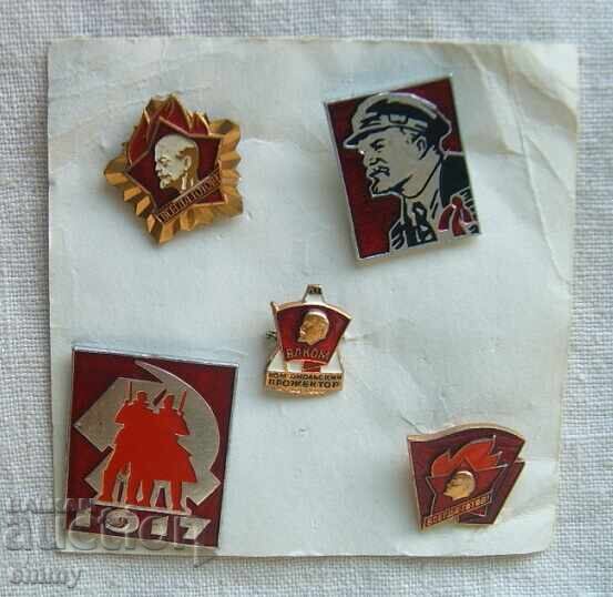 Lenin badge - 5 pieces