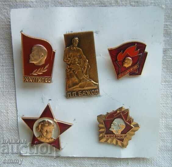 Lenin badge - 5 pieces