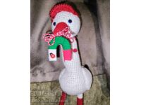 Handmade knitted stork martenitchka