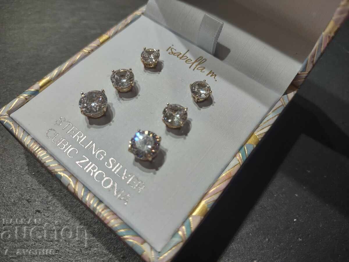 Auction Earrings set silver 925, gold plating, 15.01.2025 Auction Earrings set silver 925, gold plating, 15.01.2025