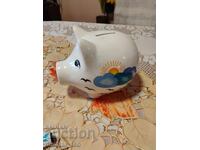 PIGGY BOX GERMAN PORCELAIN PIGGY BOX